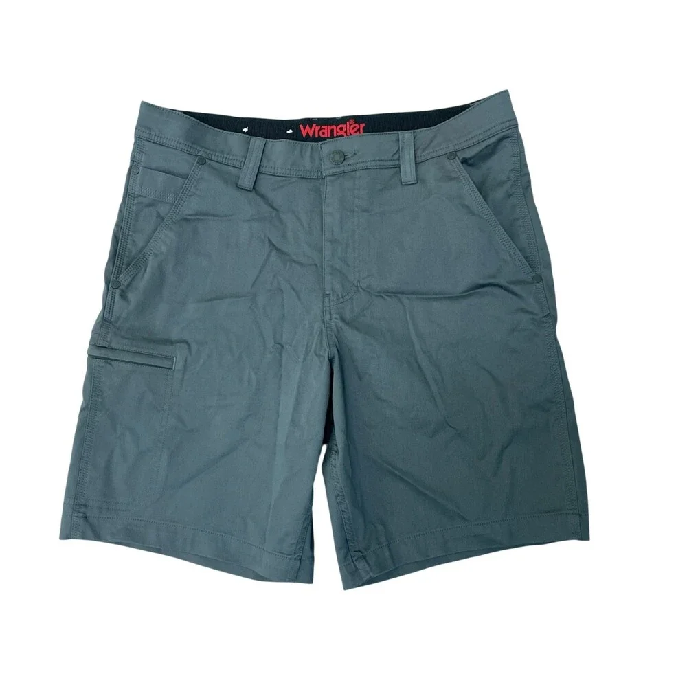 NWOT Wrangler Men's 32 Gray Regular Fit Cargo Shorts Lightweight